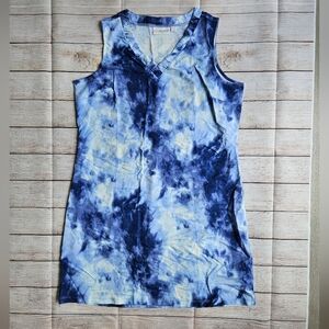 Belle Beach Blue Tie-Dye Dress
